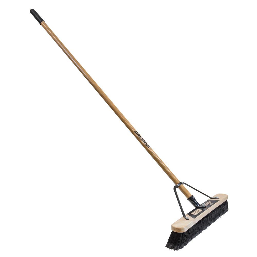 Quickie 24 In Pushbroom With Scraper 2104711 The Home Depot