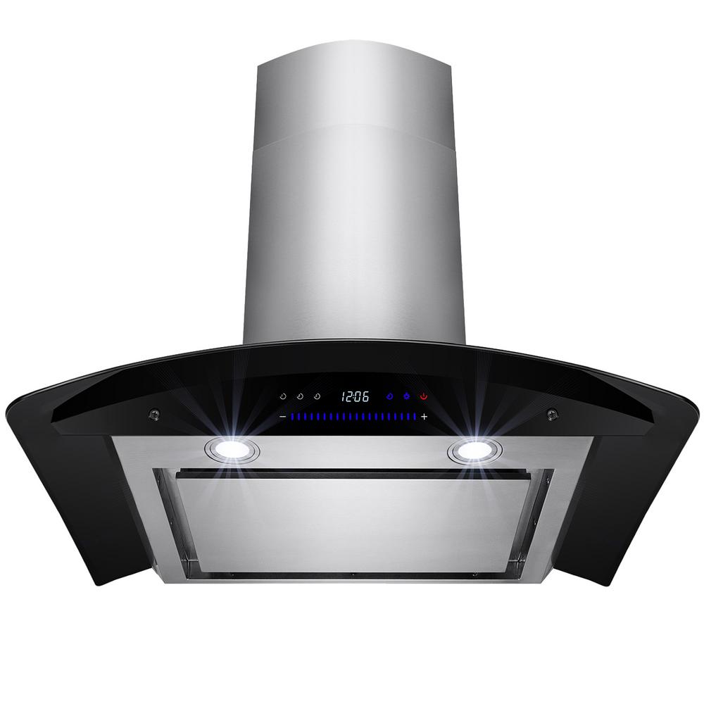 AKDY 30 in. Convertible Kitchen Wall Mount Range Hood in Stainless