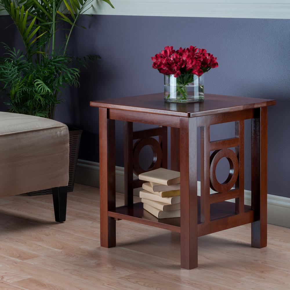 Winsome Wood Ollie Walnut End Table94023 The Home Depot