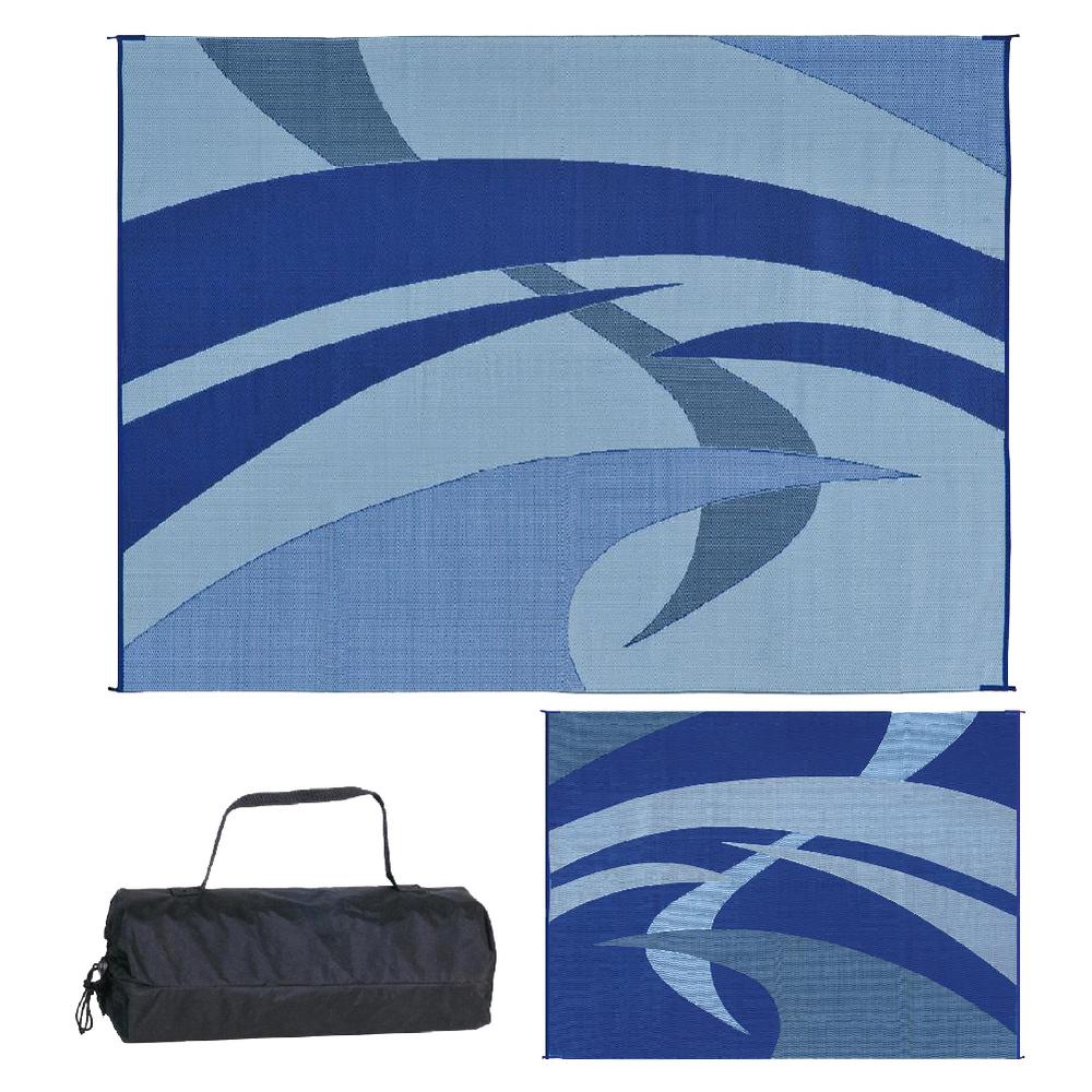 Reversible Mats 9 Ft X 12 Ft Reversible Mat Swirl Blue Gray