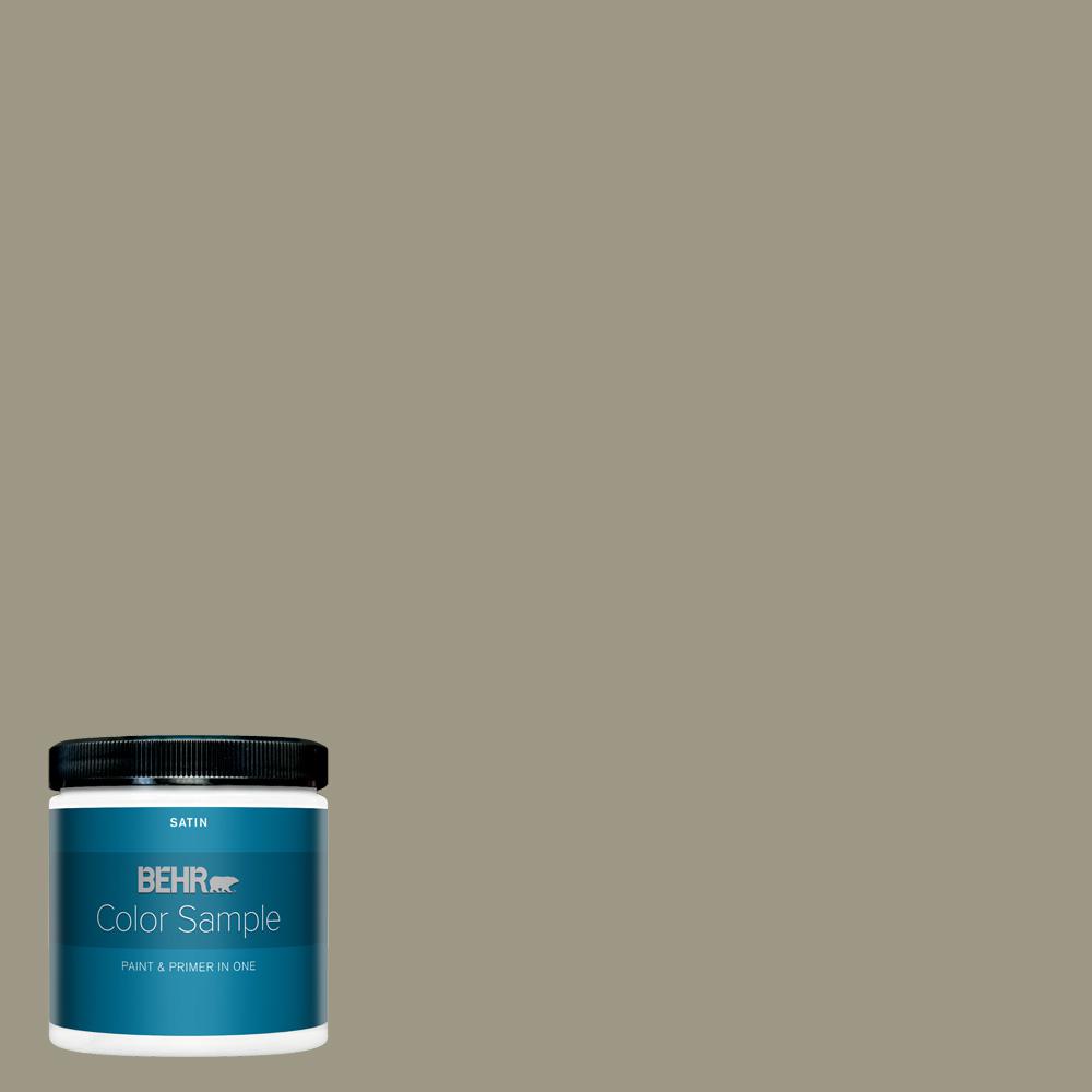 BEHR PREMIUM PLUS 8 Oz. #PPU8-20 Dusty Olive Satin Enamel Interior ...