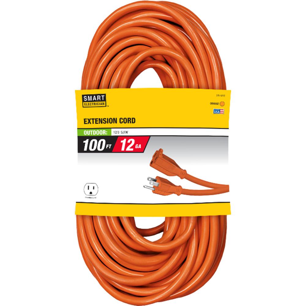 Serpentec 100 Ft 12 3 Orange Extension Cord