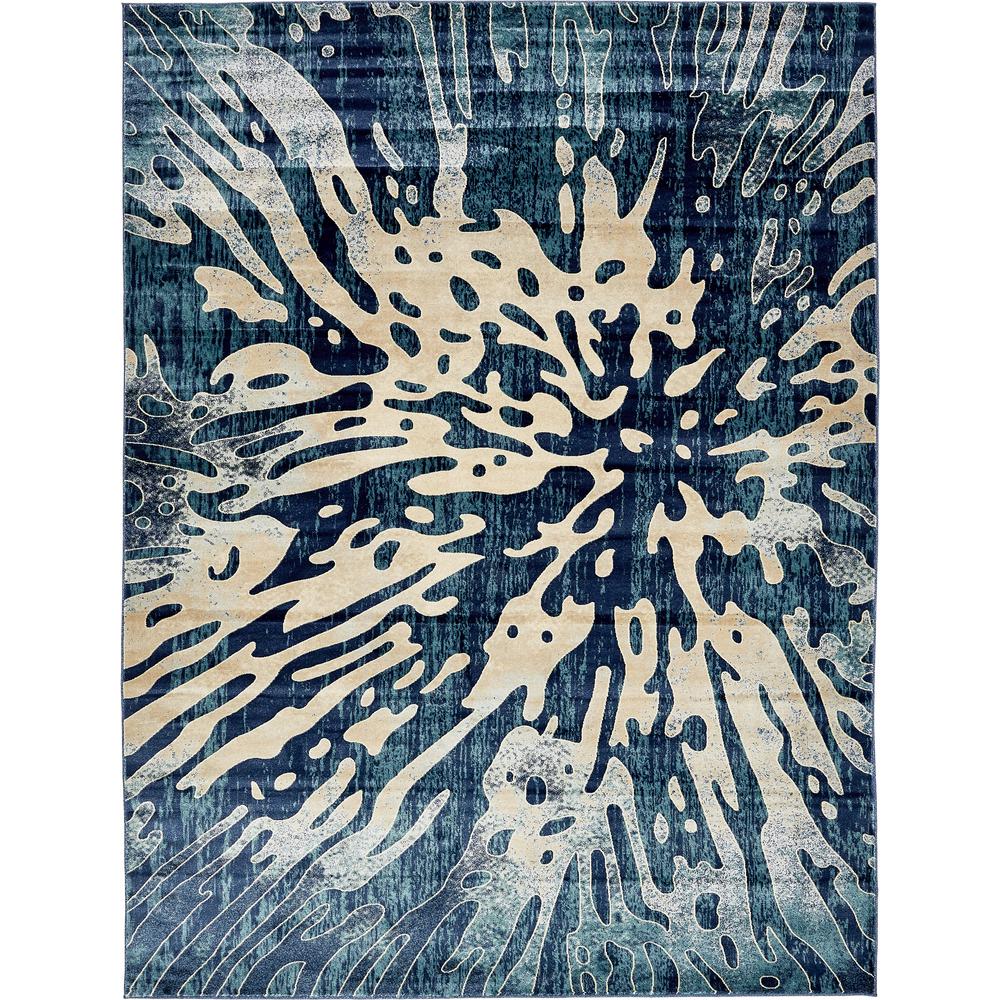 Unique Loom Ethereal Navy Blue 9 ft. x 12 ft. Area Rug3137453 The