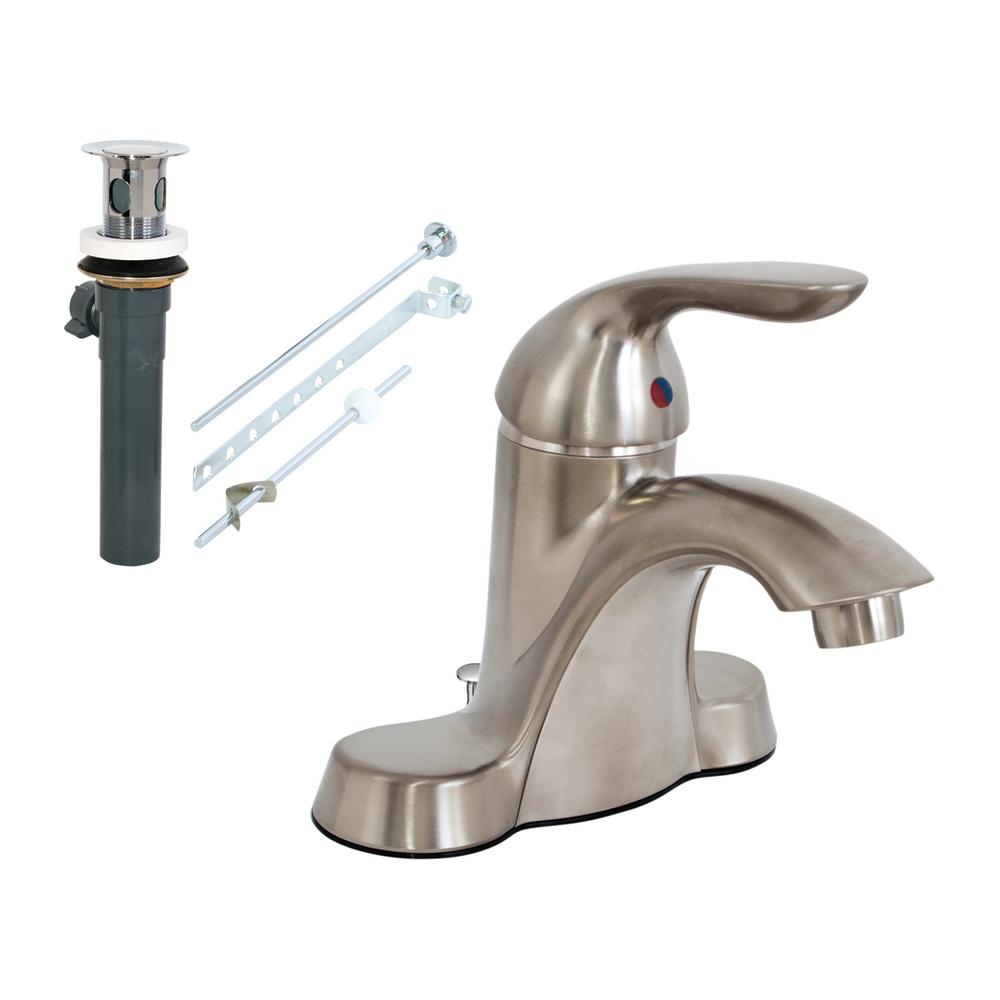 EZ FLO Tuscany Collection 4 In Centerset 1 Handle Bathroom Faucet
