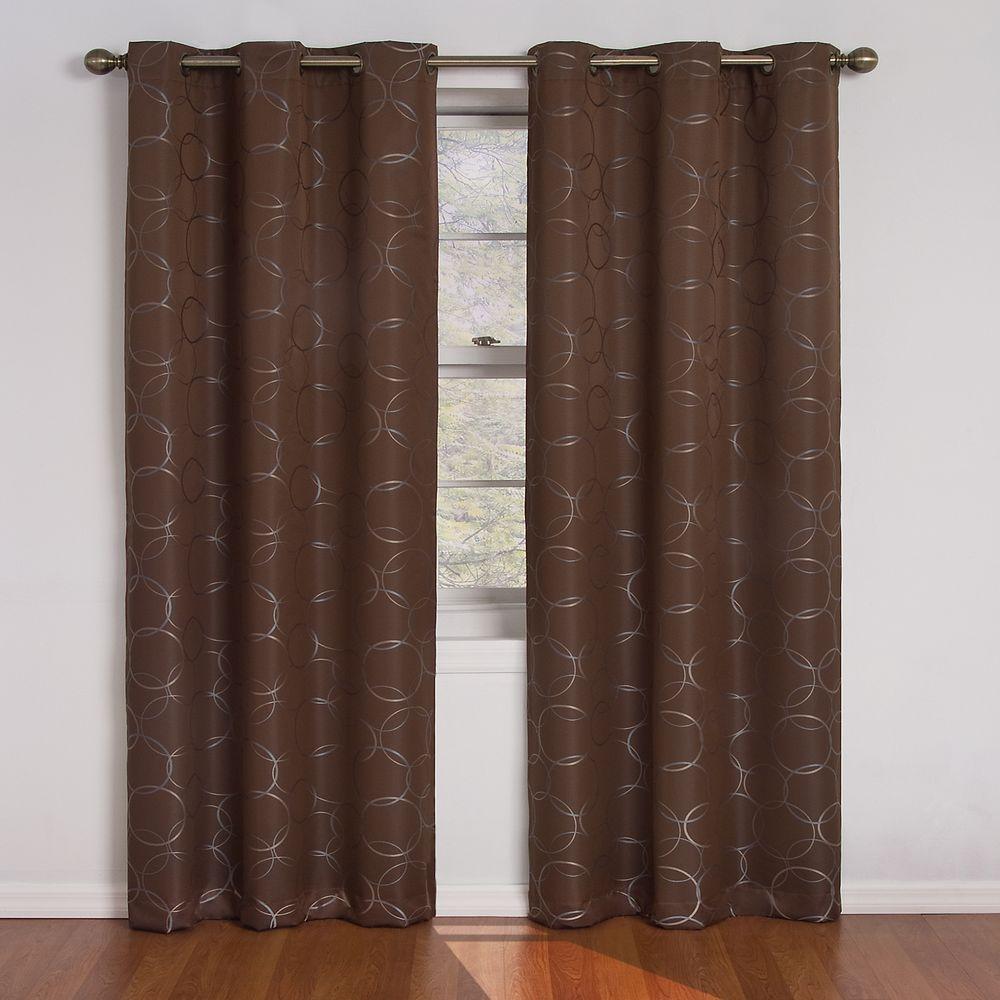 Eclipse Meridian Blackout Window Curtain Panel In Chocolate 42