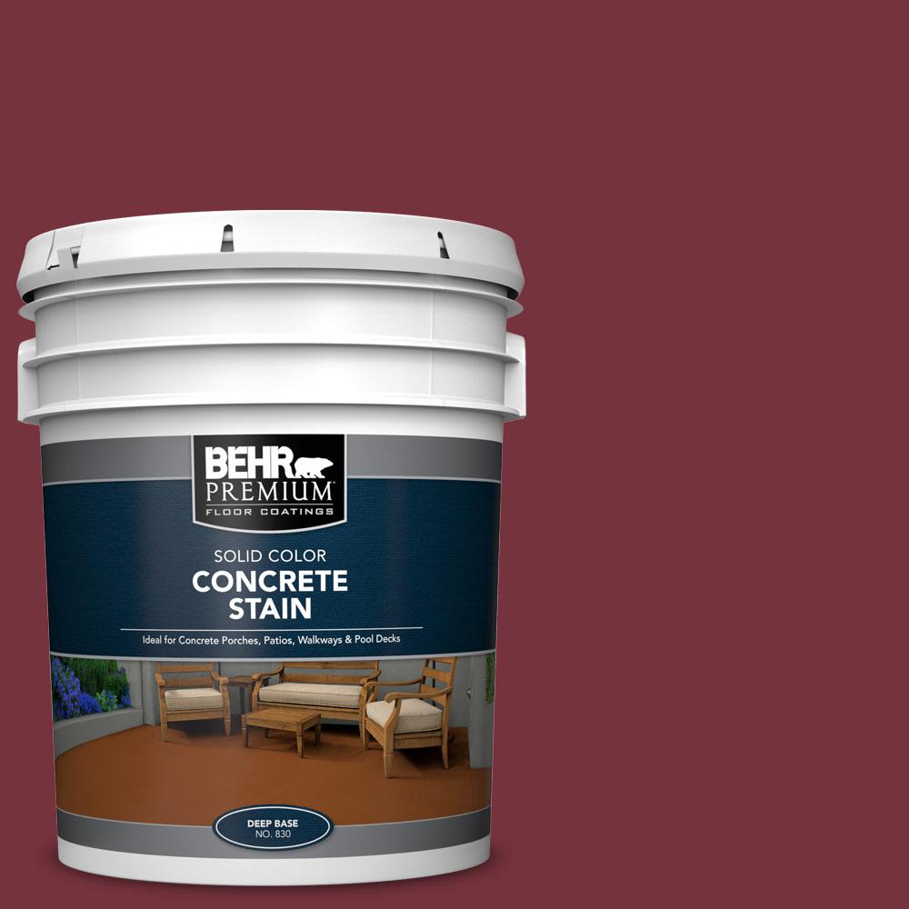 BEHR Premium 5 Gal PFC 04 Tile Red Solid Color Flat Interior Exterior   Tile Red Behr Premium Concrete Stain 83005 64 1000 