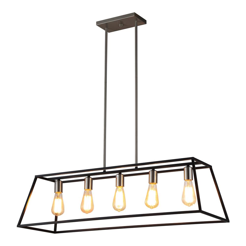 Ove Decors Agnes Ii 5 Light Black Pendant The Home Depot Ove Decors Agnes Ii 5 Light Black Pendant