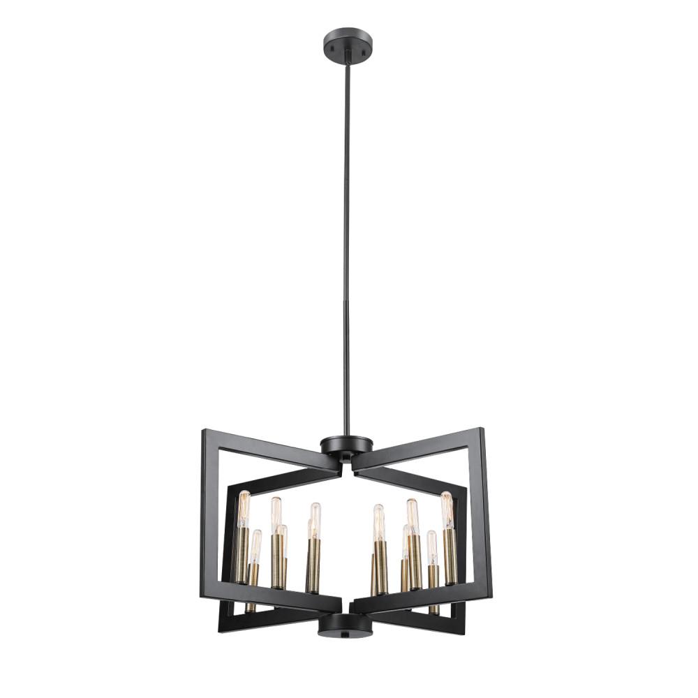 Globe Electric Heath 12 Light Dark Bronze Chandelier 60379 The Globe Electric Heath 12 Light Dark