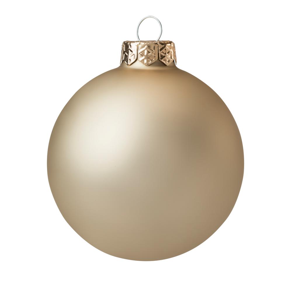 Whitehurst 2.75 in. Gold Matte Glass Christmas Ornament (12Pack)27903