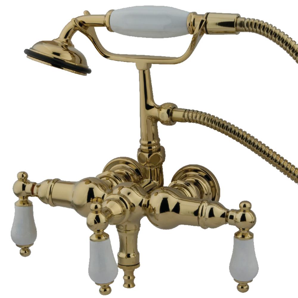Kingston Brass Vintage 3 3 8 In Center 3 Handle Claw Foot Tub