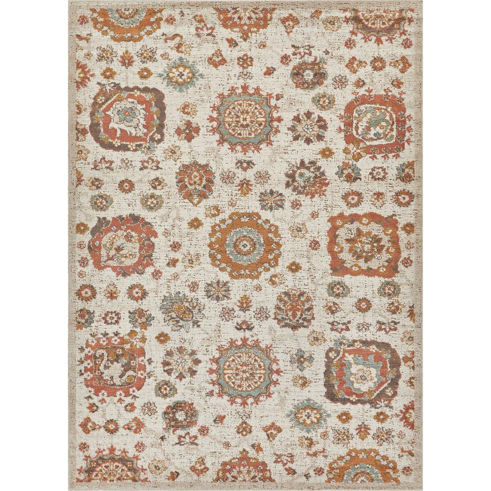 Well Woven Firenze Phoenix Earth 5 Ft X 7 Modern Florence Ethnic Look Thin Area Rug