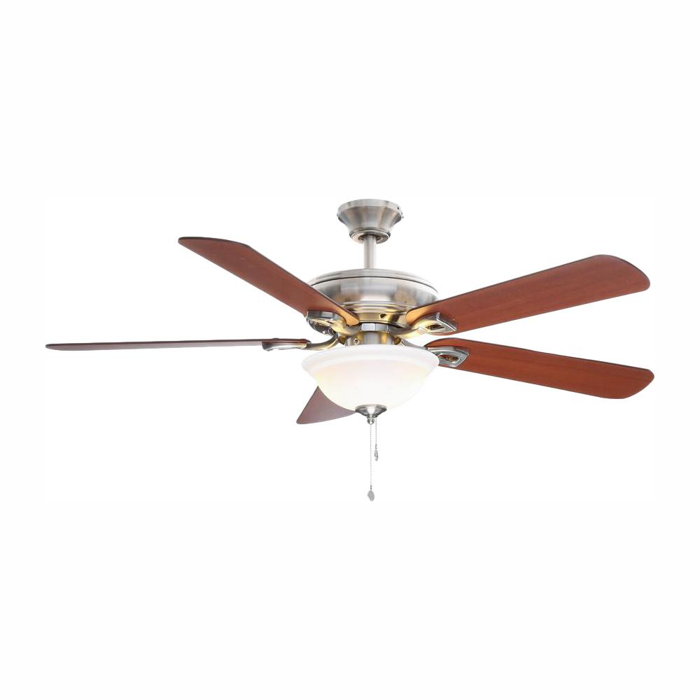 Hampton Bay Rothley 52 In Led Brushed Nickel Ceiling Fan With