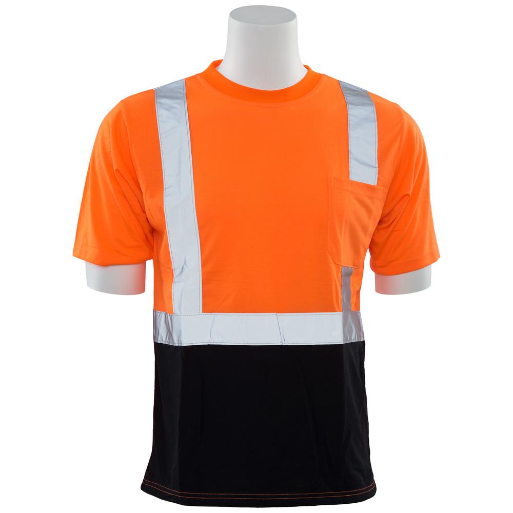 ERB Safety Products 63612 ERB 9604SBC HVO Short Sleeve Contrasting Trim Class 2 4XL Orange