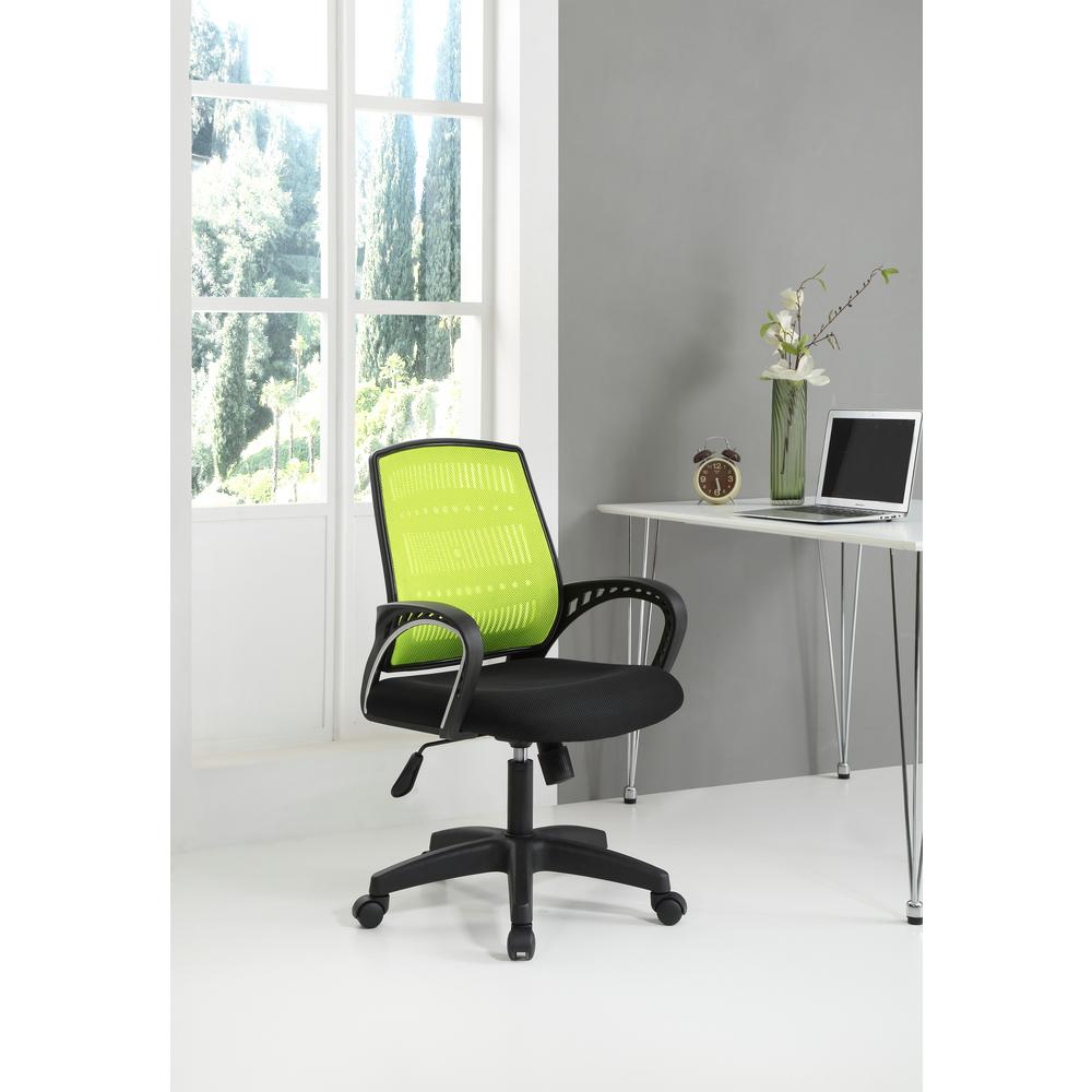 Hodedah Adjustable MidBack Swivel Office Chair in GreenHI5007 GREEN The Home Depot