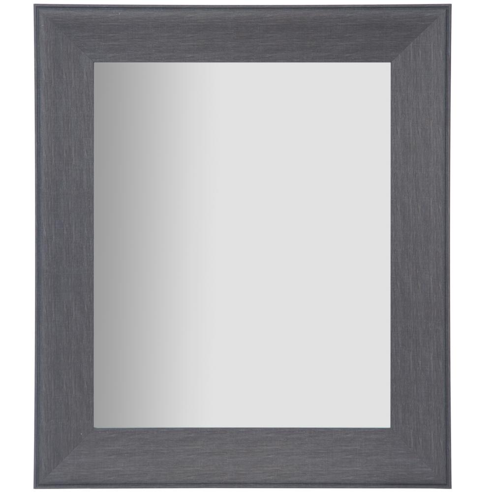 Pinnacle Woodgrain Framed Beveled Rectangular Graywash