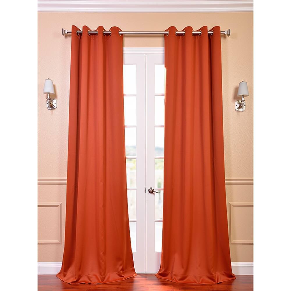 Exclusive Fabrics Blaze Grommet Blackout Thermal Curtain Panel Pair Exclusive Fabrics Blaze Grommet Blackout Thermal Curtain Panel Pair 108 Inches 50 X