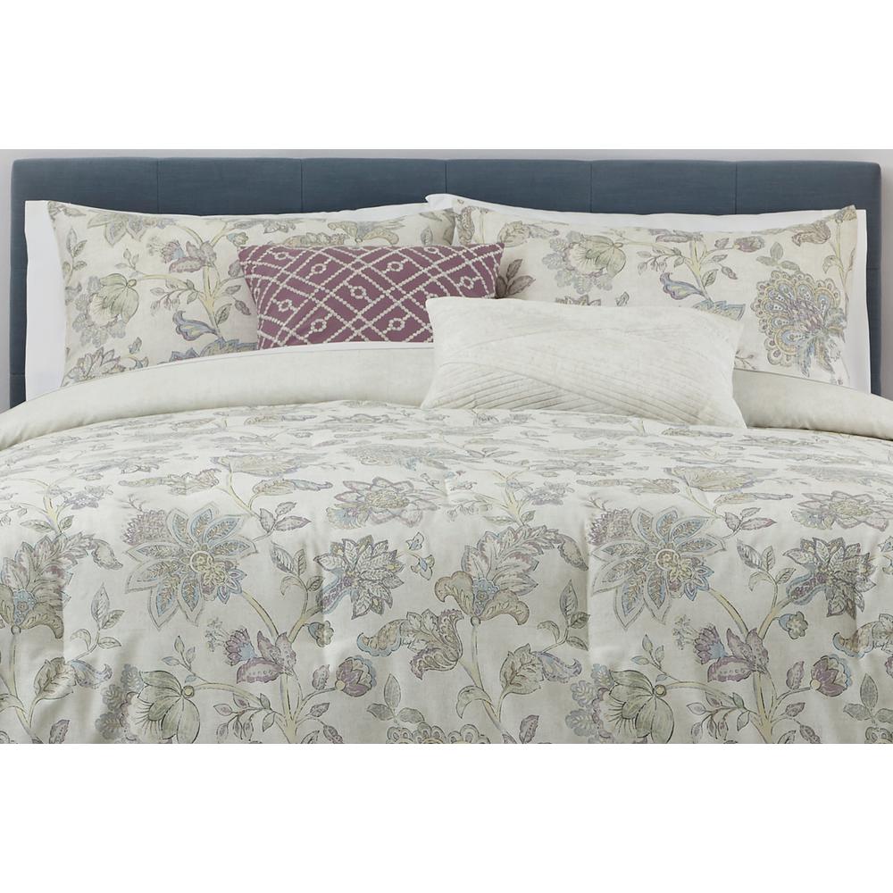 Stylewell Brianna 5 Piece Lavender Floral King Comforter Set
