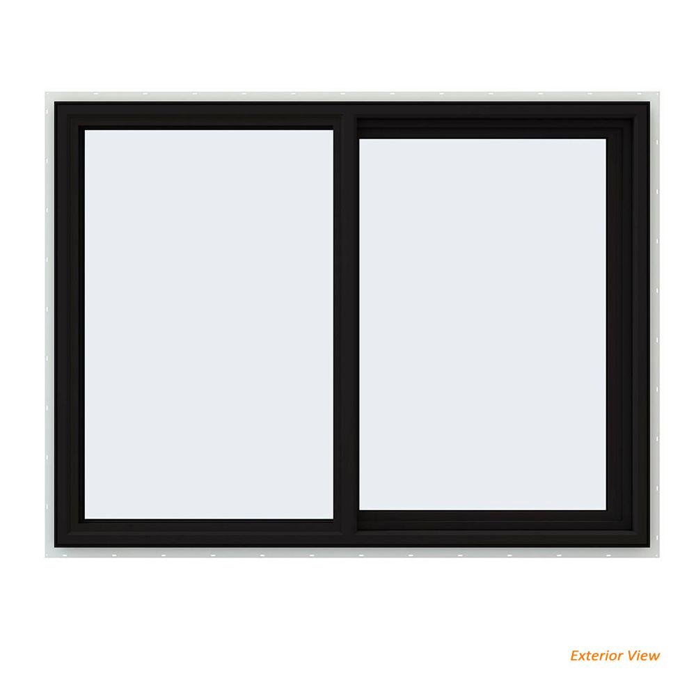 JELD WEN 475 In X 355 In V 4500 Series Black Painted Vinyl Right