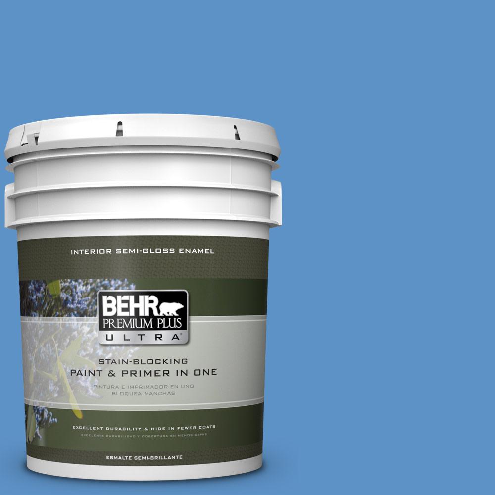 BEHR Premium Plus Ultra 5 Gal. #N250-2A Bali Sand Semi-Gloss Enamel ...