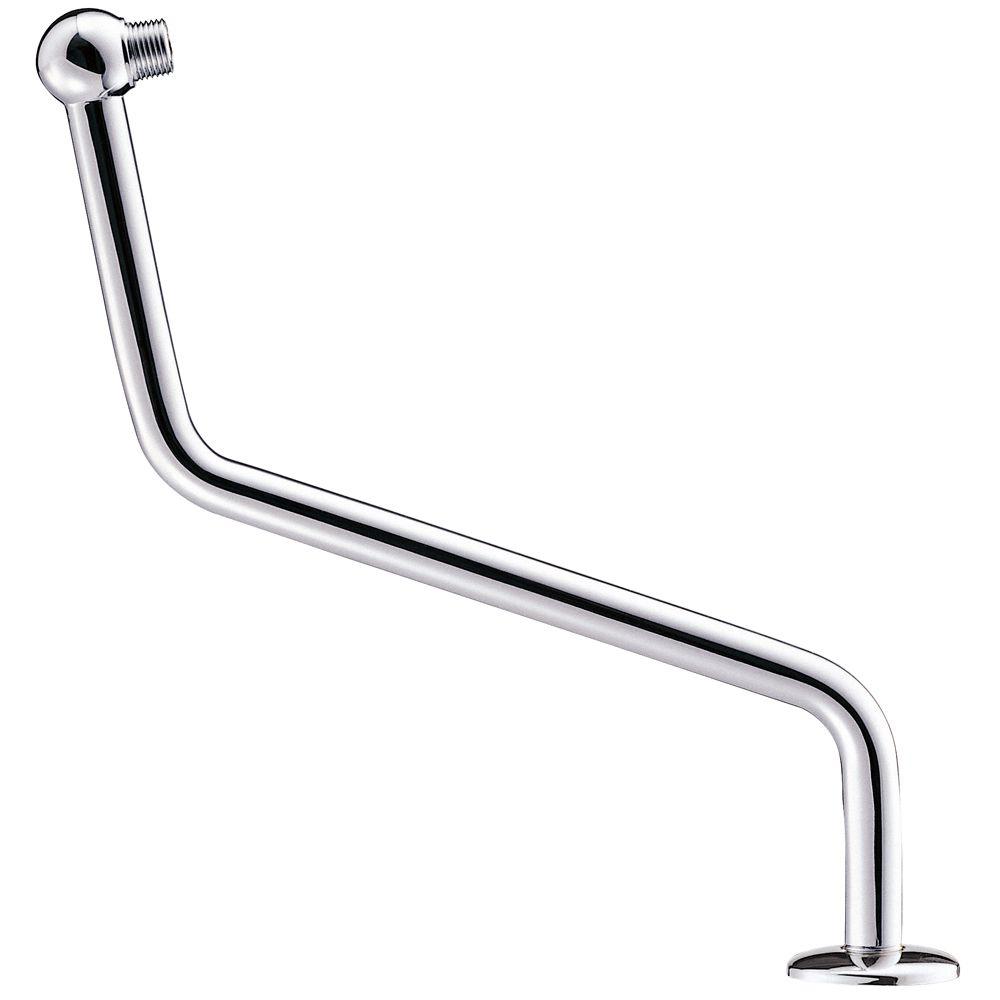 Danze 13 in. S Shaped Shower Arm with Flange in ChromeD481116 The