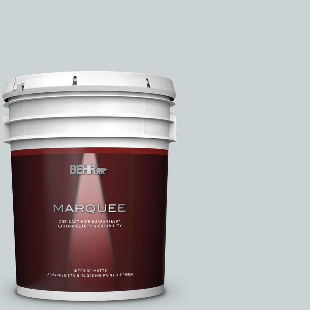BEHR MARQUEE 5 gal. N4901 Absolute Zero Matte Interior Paint and Primer in One145005 The