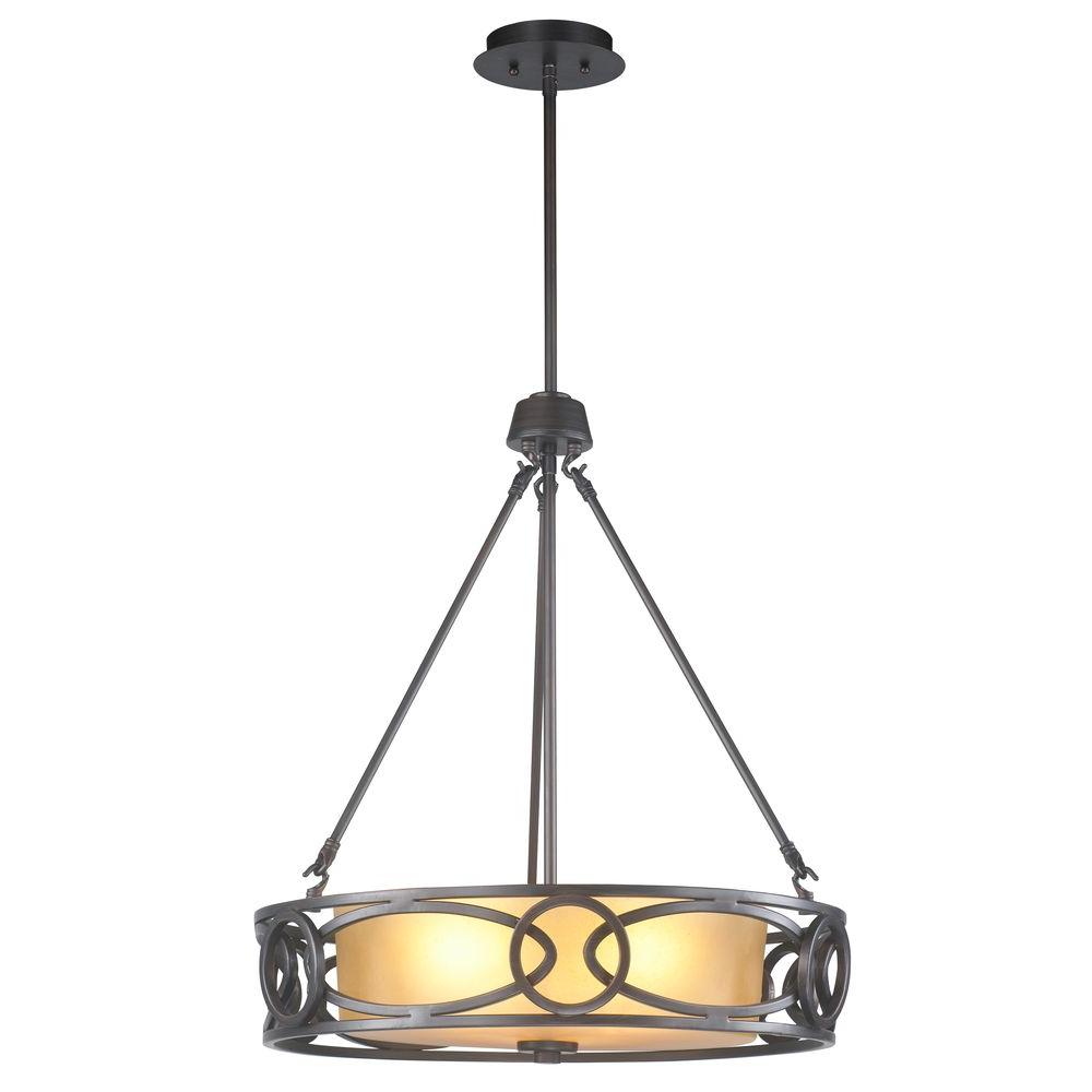 World Imports 3 Light Oil Rubbed Bronze Pendant With Frosted Amber World Imports 3 Light Oil Rubbed Bronze Pendant With Frosted Amber Glass Shade
