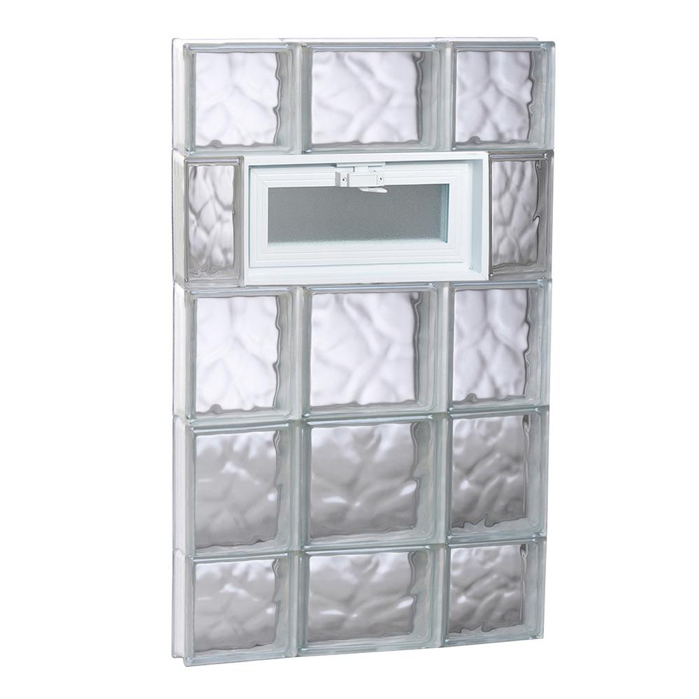 Clearly Secure 19.25 in. x 34.75 in. x 3.125 in. Frameless Wave Pattern