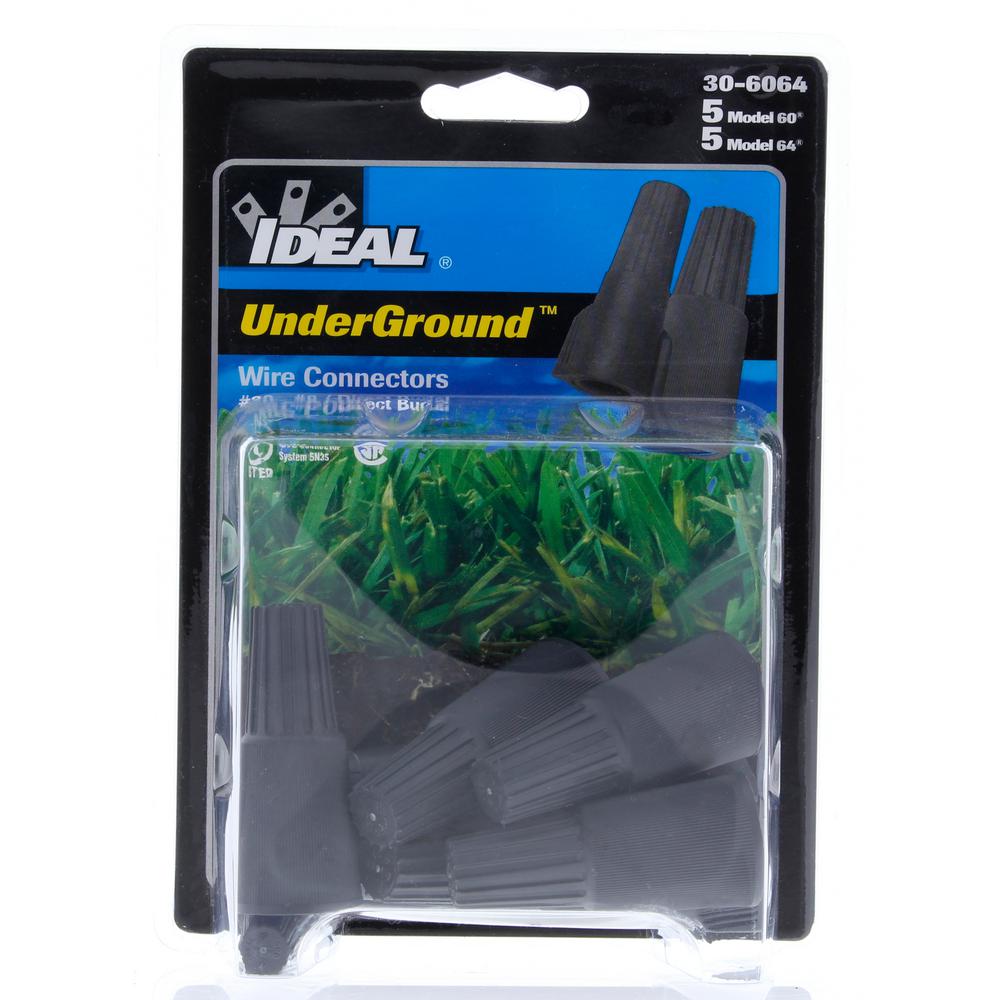 Ideal 60/64 Models UnderGround Wire Connectors, Gray/Blue 