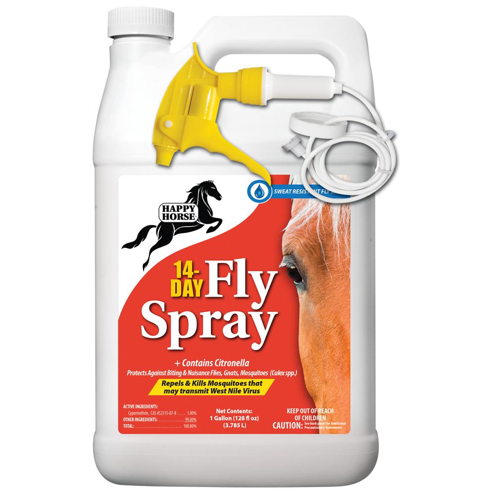 Harris 1 Gal 14 Day Fly Spray For Horses Happy 128 The Home Depot