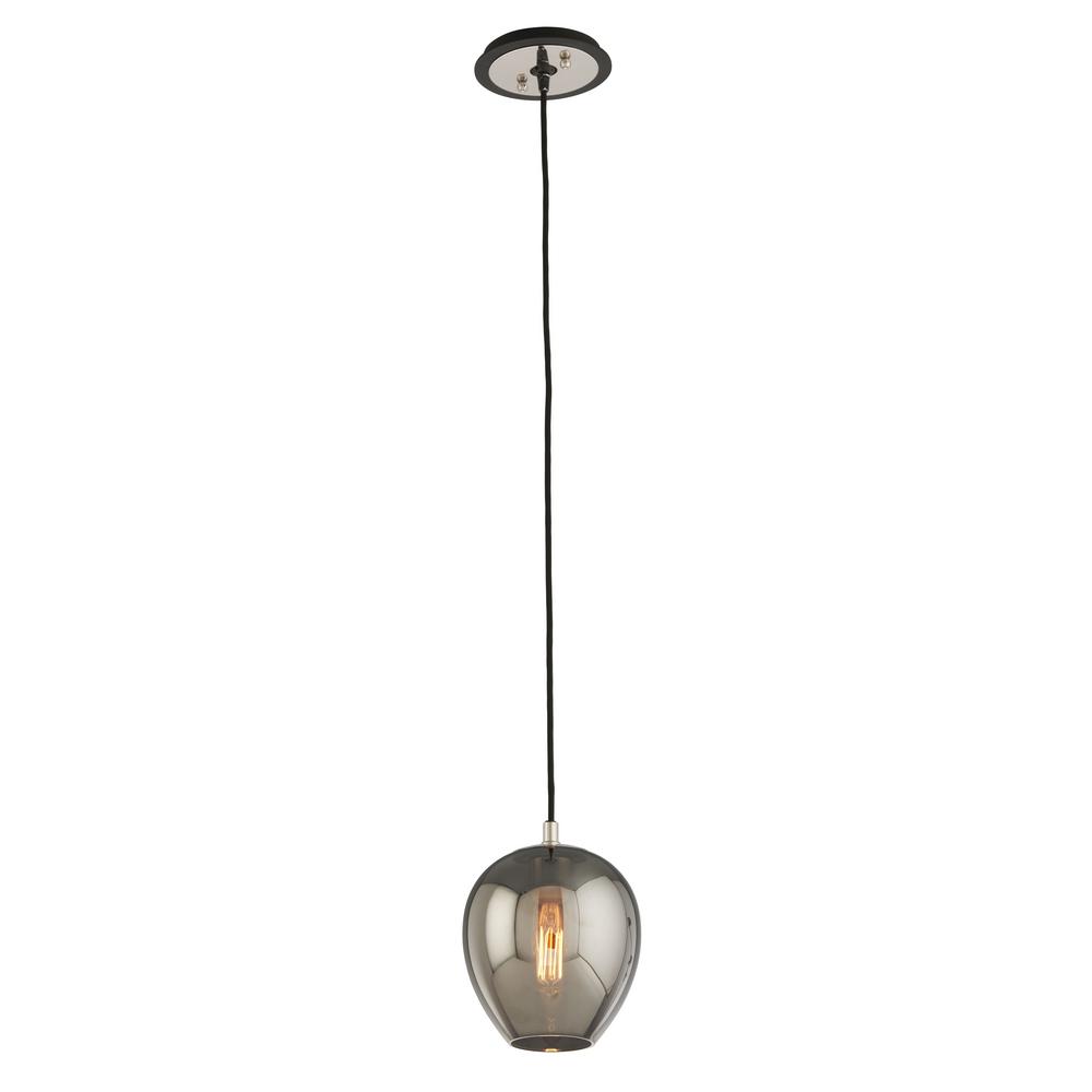 Troy Lighting Odyssey 1 Light Carbide Black And Polished Nickel Troy Lighting Odyssey 1 Light Carbide Black And Polished Nickel Pendant