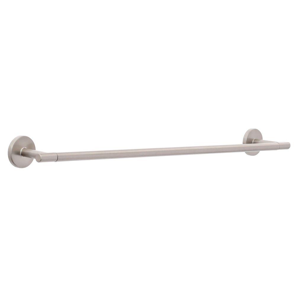 Delta Lyndall Satin Nickel Towel Bar 24 in. L Die Cast Zinc