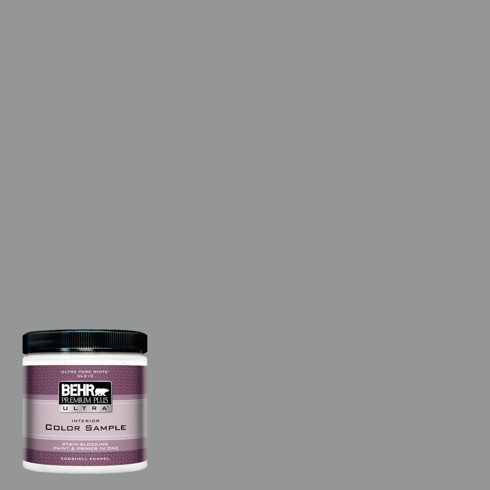 BEHR Premium Plus Ultra 8 oz. PPU2419 Shark Fin Eggshell Enamel