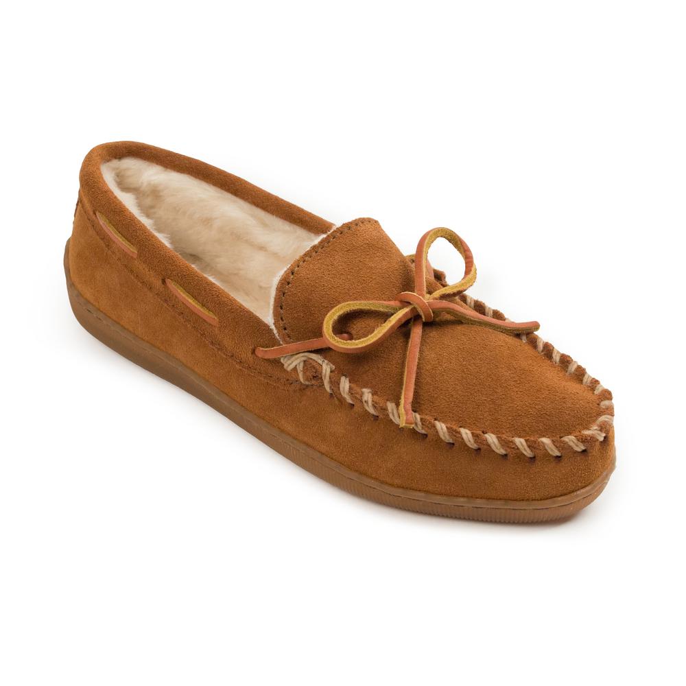 craftsman men's tan suede moccasin slipper