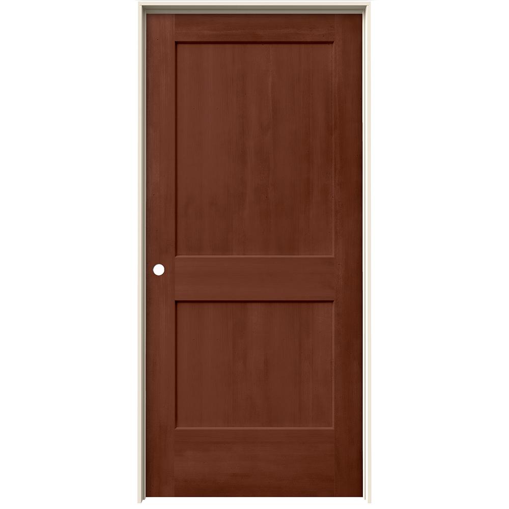 prehung amaretto stain molded composite mdf monroe single door interior hand wen jeld left right