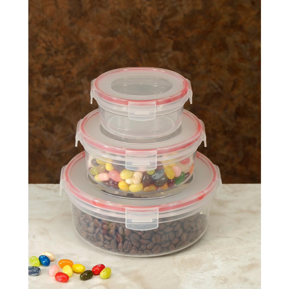 Cook Pro 6 Piece Lock And Seal Round Food Storage Container 618 Cook Pro 6 Piece Lock And Seal Round Food Storage Container