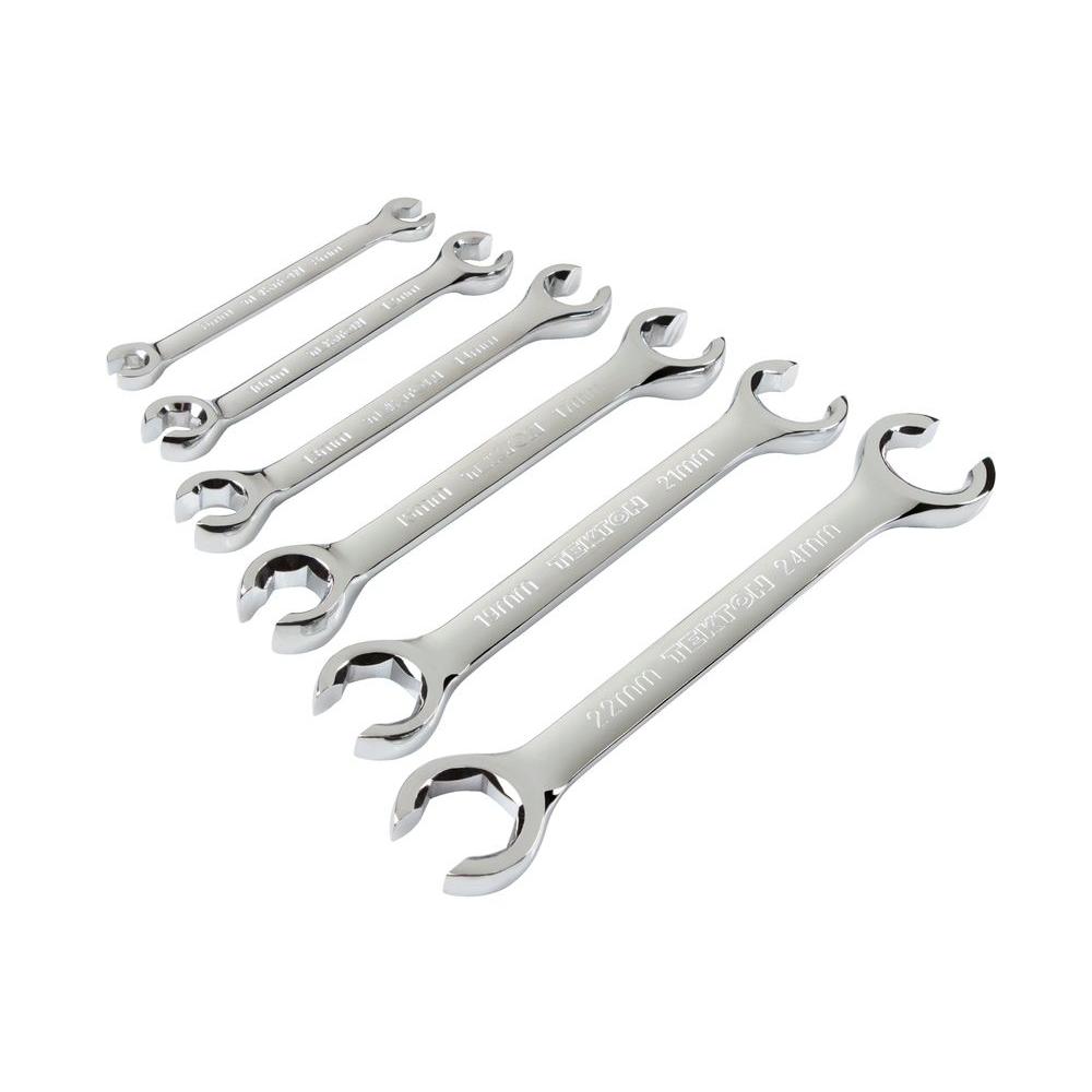 TEKTON 6-24 mm Flare Nut Wrench Set (6-Piece)-2655 - The Home Depot