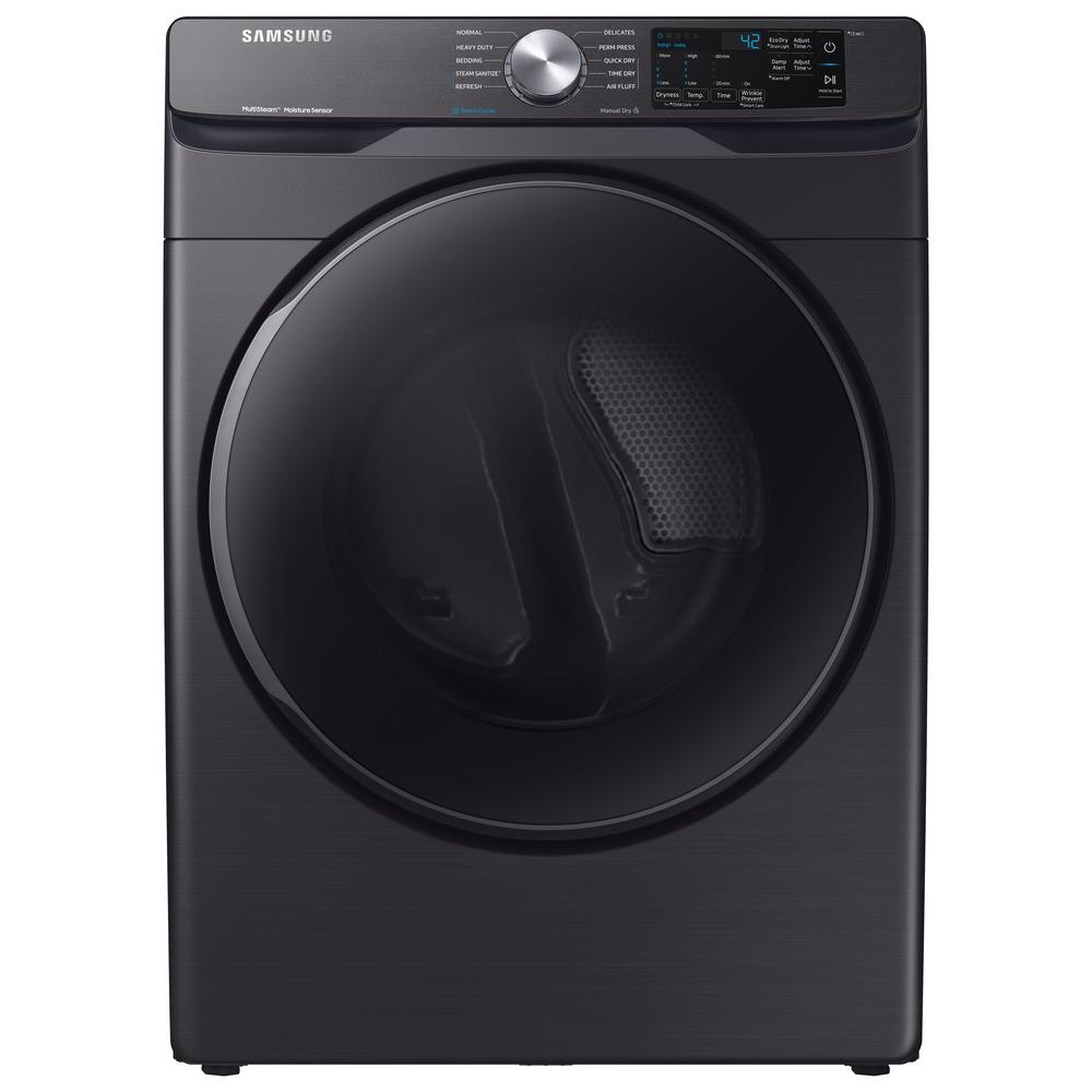 Samsung 7.5 cu. ft. Black Stainless Gas Dryer with Steam, Fingerprint Resistant Black Stainless Steel was $1099.0 now $728.0 (34.0% off)