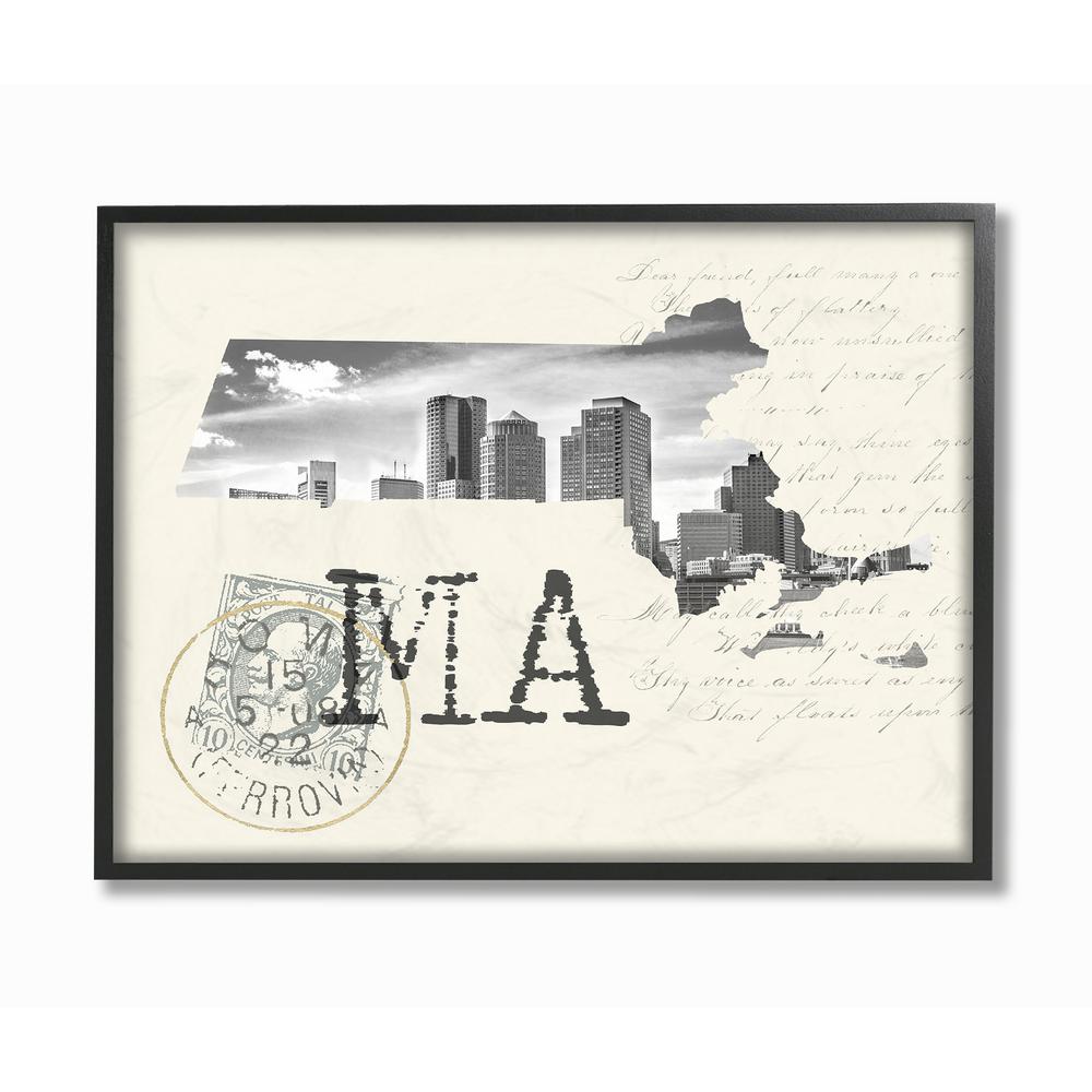 The Stupell Home Decor Collection 11 In X 14 In Massachusetts