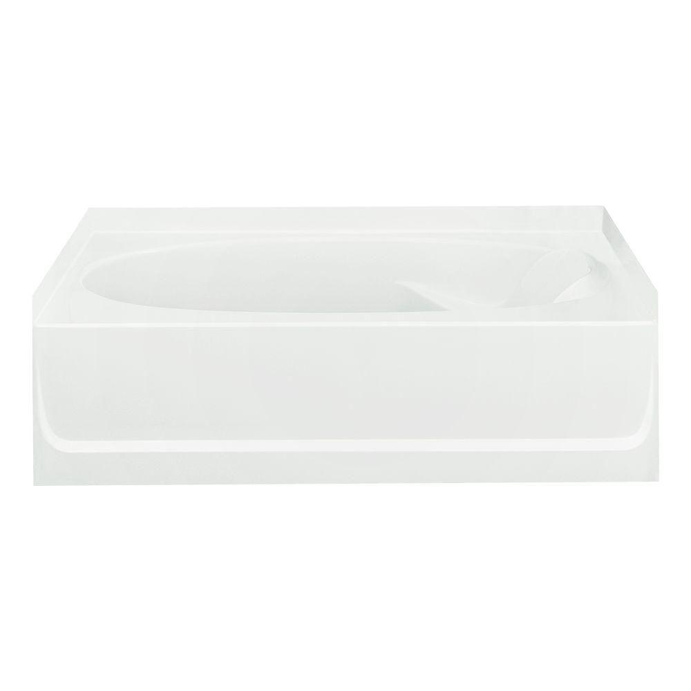 STERLING Performa 5 ft. Left Drain Rectangular Alcove Bathtub in White710411100 The Home Depot