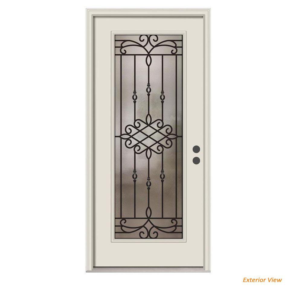 Jeld Wen 36 In X 80 In Full Lite Sanibel Primed Steel Prehung