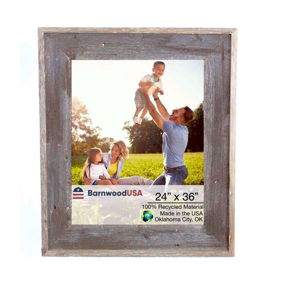 Barnwoodusa Rustic Farmhouse Artisan 24 In X 36 In Espresso Reclaimed Picture Frame 24x36 Artisan Brown The Home Depot
