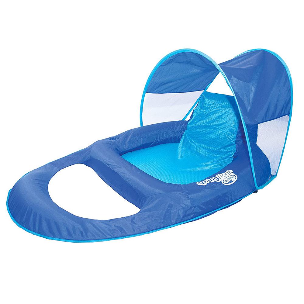 swimways spring float mesh recliner floating swimming pool water lounge chair