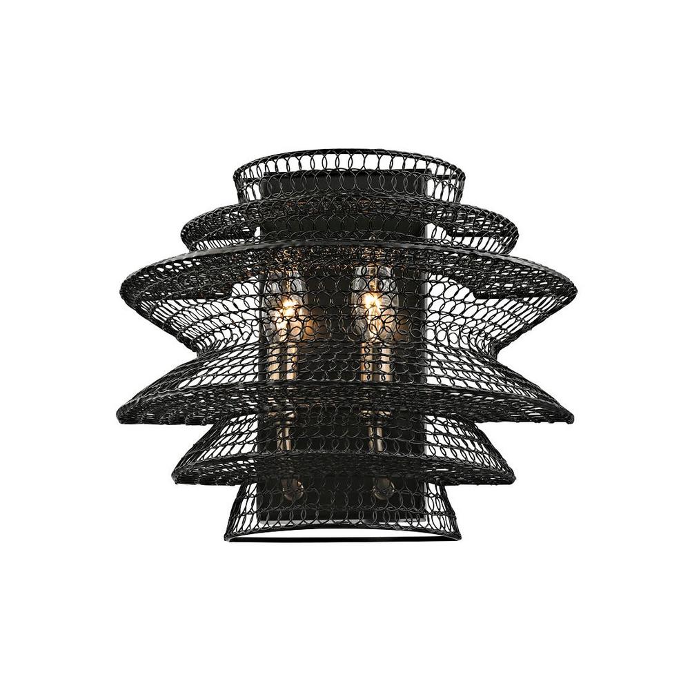 Troy Lighting Kokoro 2-Light Kokoro Bronze Wall Sconce by Troy Lighting
