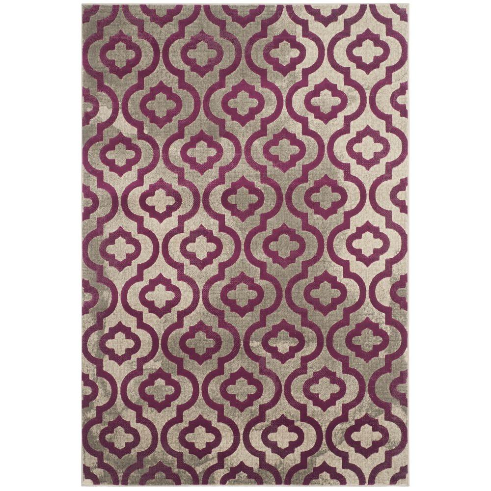 Safavieh Porcello Light Grey Purple 8 Ft X 11 Area Rug Safavieh Porcello Light Grey Purple 8