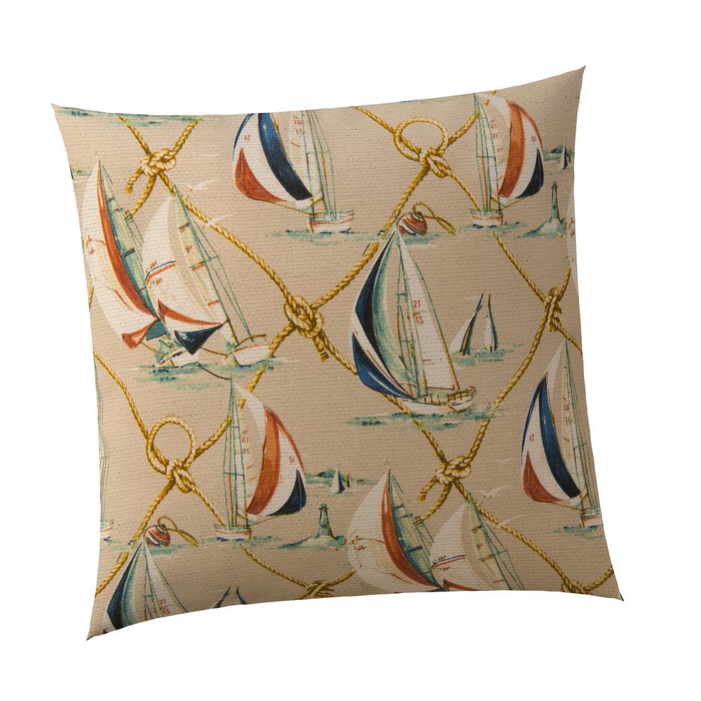 Grouchy Goose Regatta Square Outdoor Throw Pillow 08024 The Home