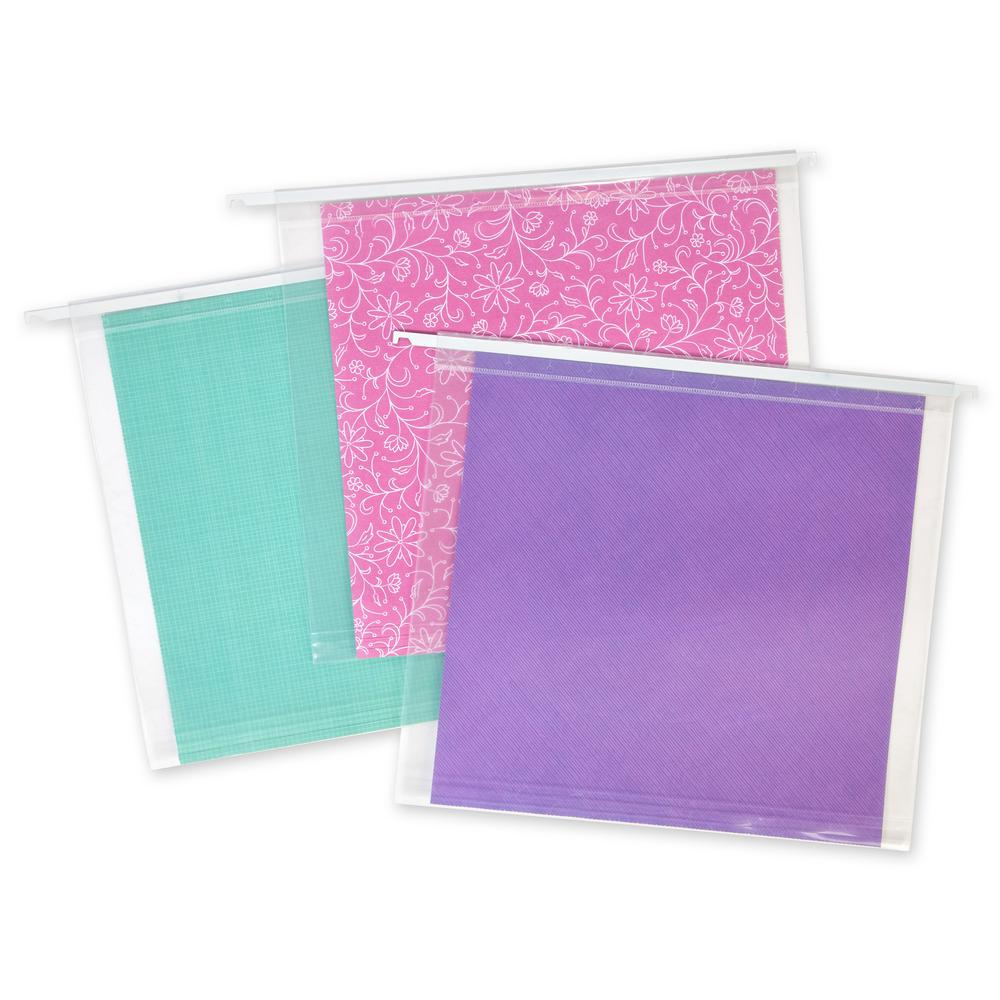 IRIS 12 inch x 12 inch Hanging File Folders, 3 Pack, Clear by IRIS