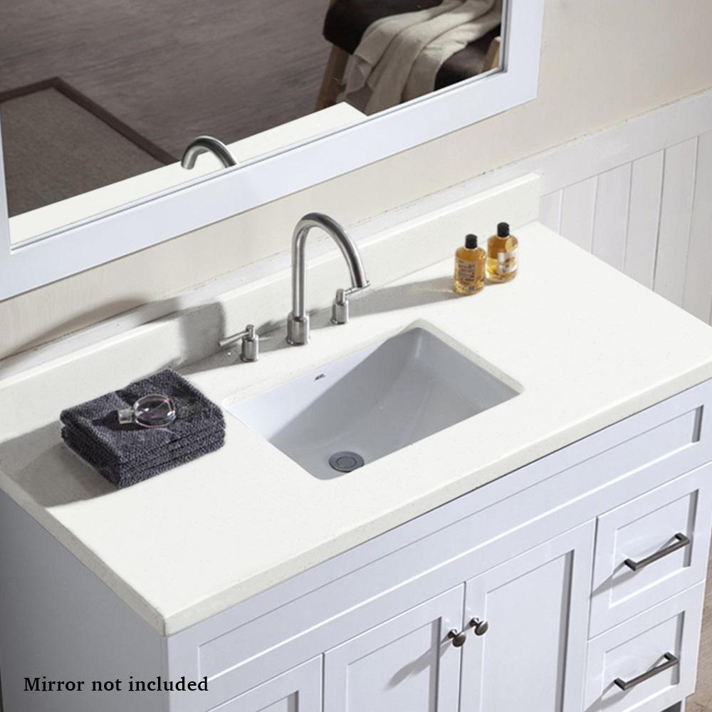 Ariel Hamlet 49 In Bath Vanity White With Quartz Top Ariel Hamlet 49 In Bath Vanity