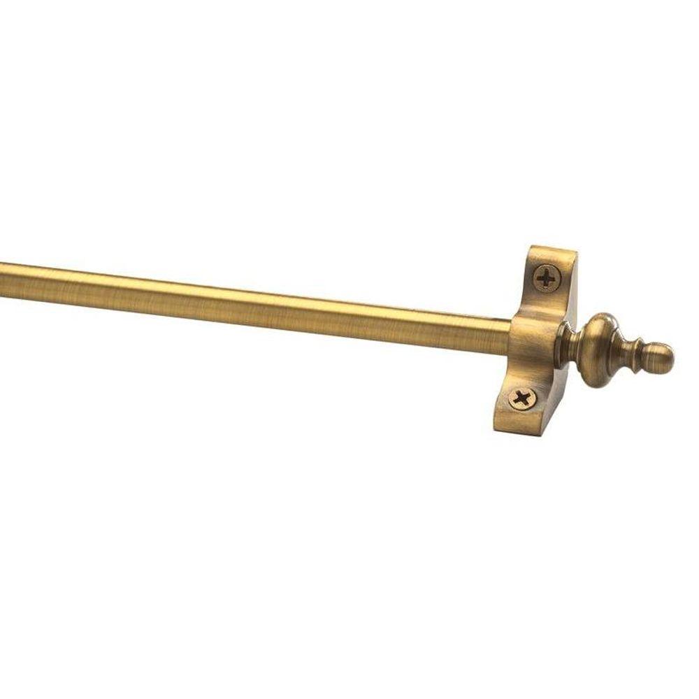 Zoroufy Select collection Brass Tubular 48 in. x 3/8 in. Antique Brass Finish Stair Rod Set with