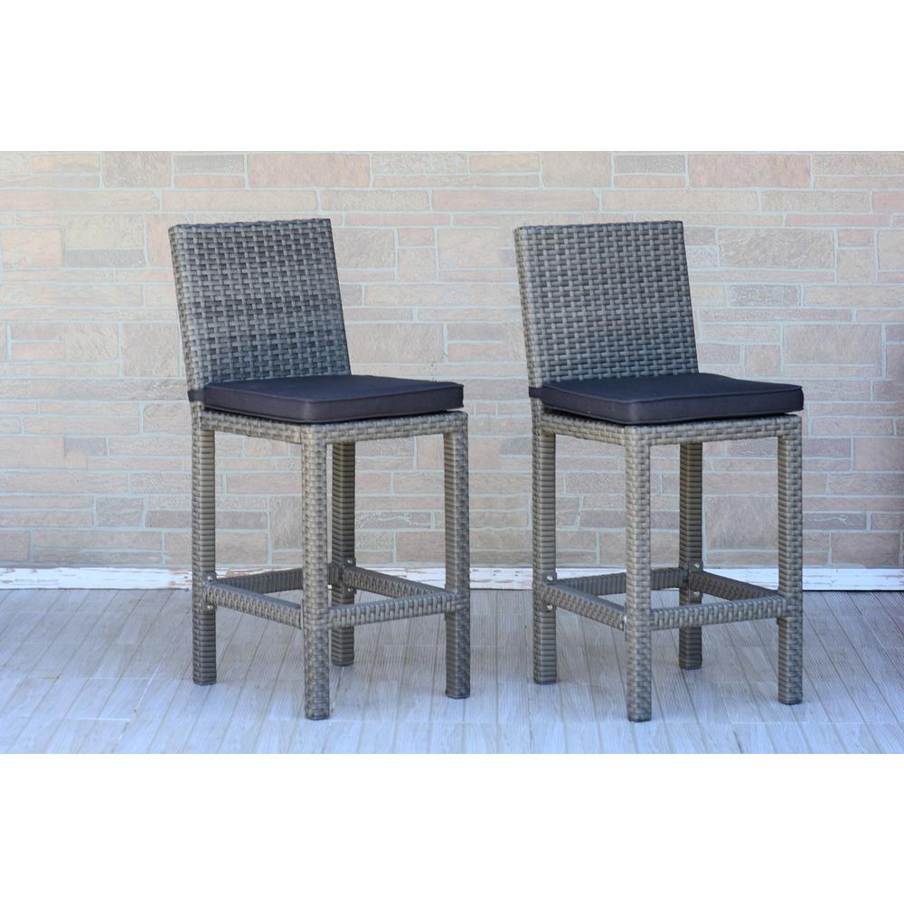 Atlantic Contemporary Lifestyle Martinique Grey Patio Bar Stool With Cushion 2 Pack Pli Mon Gr The Home Depot - Barstool Patio Chair Cushions Atlantic Contemporary Lifestyle Martinique Grey Patio Bar Stool With Cushion 2 Pack Pli Mon Gr The Home Depot - Barstool Patio Chair Cushions