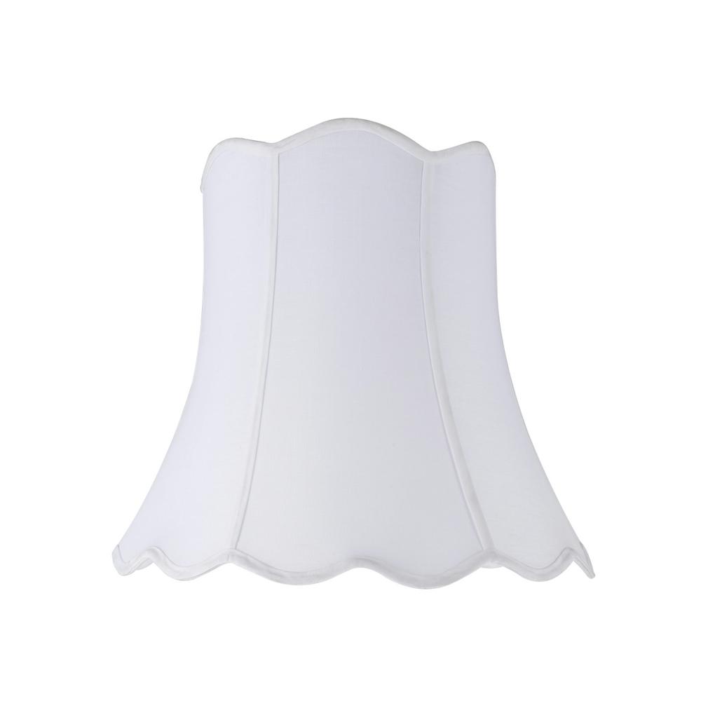 Aspen Creative Corporation 16 in. x 15 in. White Scallop Bell Lamp
